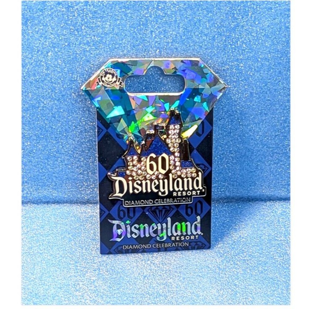 Disneyland 60th Anniversary "Diamond Celebration" Rhinestone Castle Pin